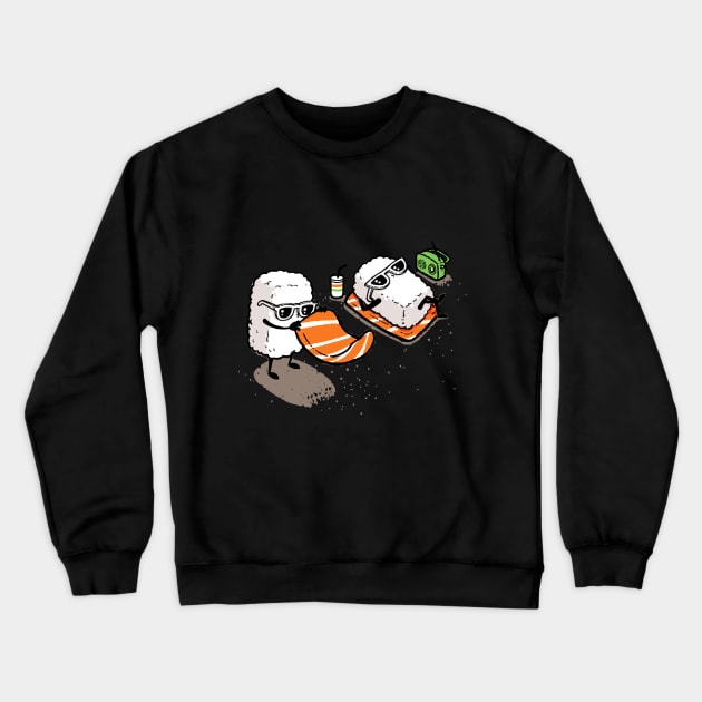 sushi on the beach Crewneck Sweatshirt by DrTigrou